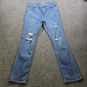 Levi’s 724 Jeans Womens 31x32 Blue High Rise Straight Distressed